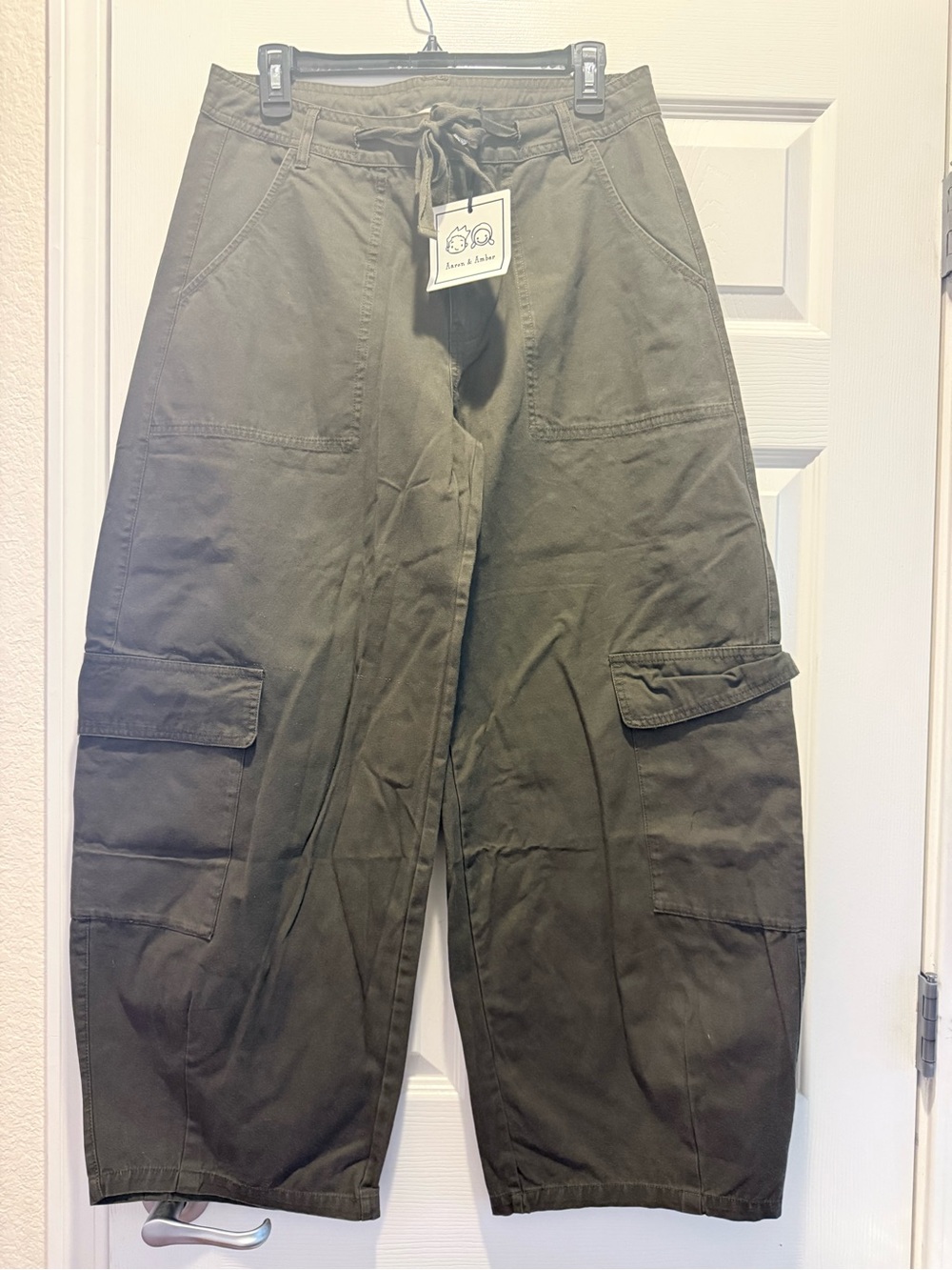 Chocolate Brown Barrel Pants - Relaxed Fit